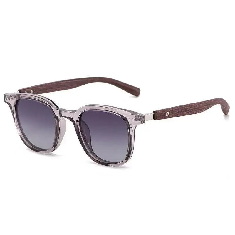 Lunettes de soleil rétro effet bois